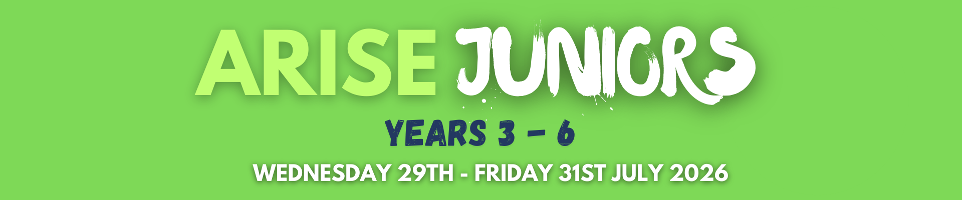 Arise Juniors banner - website